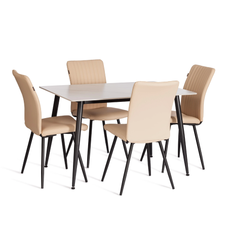 Стул обеденный Monte Carlo бежевый экокожа