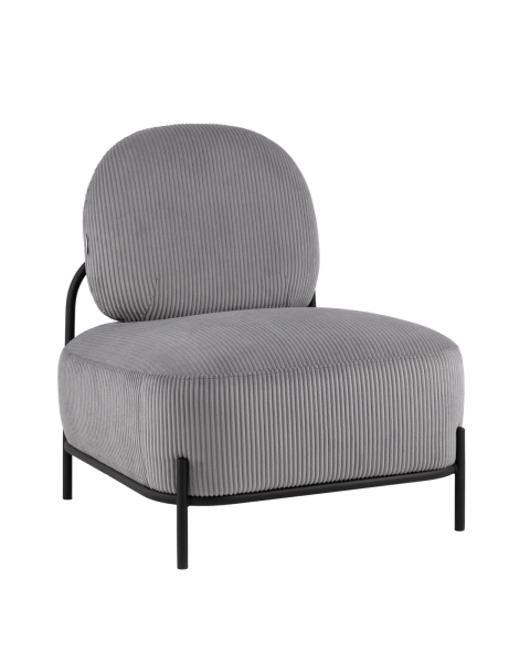 Кресло Стоун велюр рельефный светло-серый