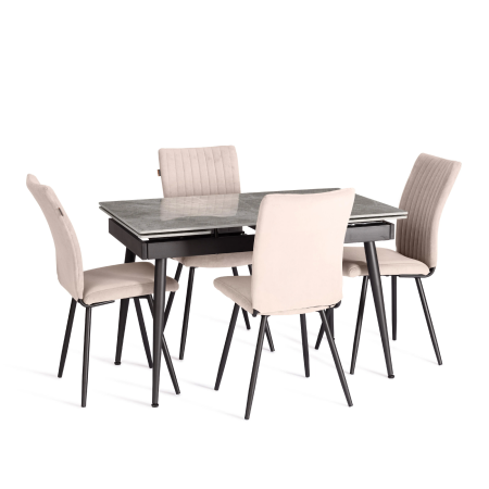 Стул обеденный Monte Carlo бежевый велюр