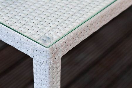 Плетеный стол MILANO 150 см белый