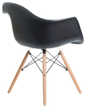 Стул обеденный DAW ножки светлый бук сиденья черный