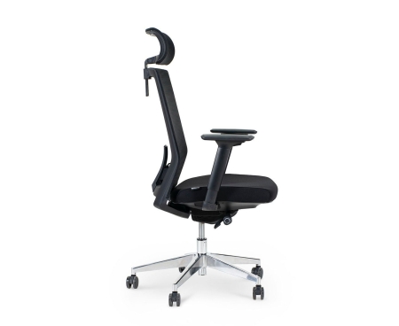 Кресло офисное Ruby черный и серый, ткань и пластик, мягкое сиденье, с подлокотниками