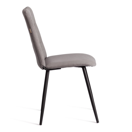 Стул обеденный Asti серый, ткань и металл, мягкое сиденье, без подлокотников