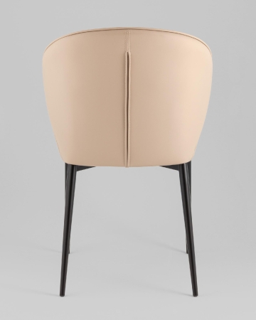 Стул обеденный Deia кремовая экокожа черные ножки