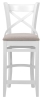 Стул барный "Hugo" белая эмаль, бежевый
