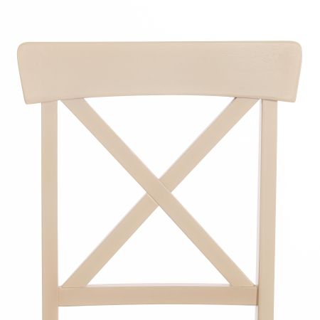 Стул Гольфи Джуниор (Golfi Junior) дерево гевея, 45*51*94, слоновая кость, ткань коричневый, золотой (1505-9)