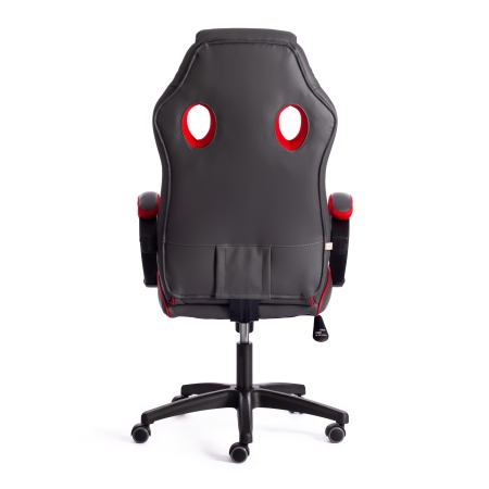 Кресло RACER GT new экокожа и ткань, металлик и красный