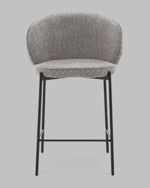 Стул полубарный Тисдейл букле серый