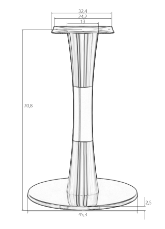 Подстолье обеденное GIORGIO золотое основание