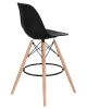 Стул барный DSW BAR ножки светлый бук сиденья черный B-03