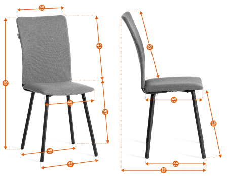 Стул обеденный La Rousse светло-серая ткань