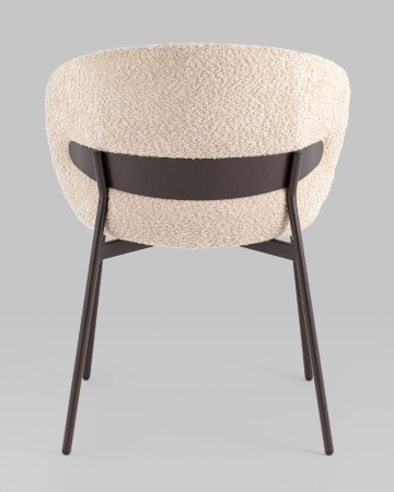 Стул Блейз букле капучино каркас серо-коричневый