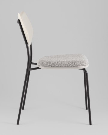 Стул обеденный Casey серый с серой экокожей