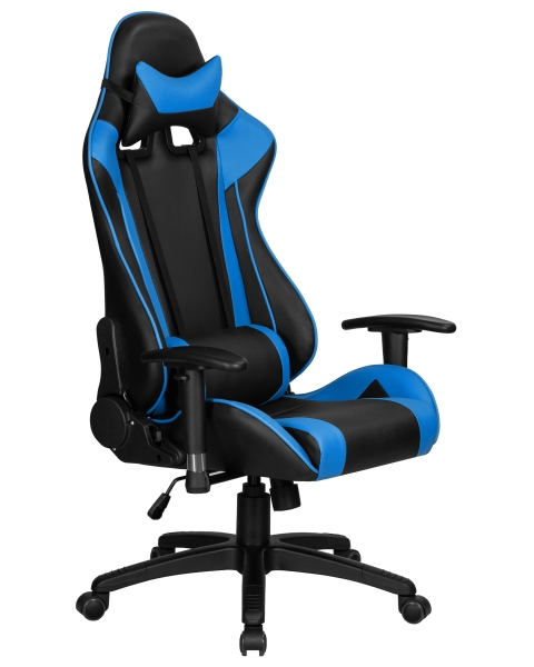 Кресло игровое BRIAN черно-синяя экокожа