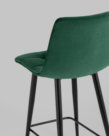 Стул полубарный Джанго велюр зеленый высота сиденья 60 см