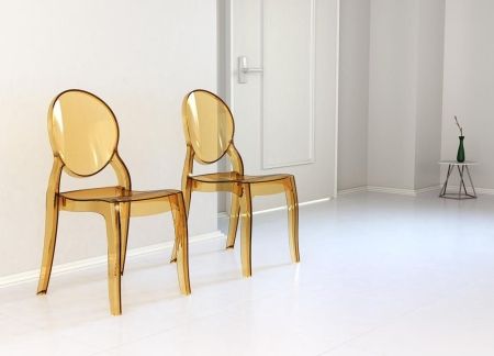 Стул прозрачный Elizabeth янтарный