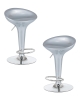 Набор 2 шт Стул барный BOMBA, серебряный металлик