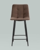 Стул полубарный Джанго велюр коричневый высота сиденья 60 см
