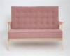 Диван двухместный РЕТРО беленый дуб, RS 12 - розовый