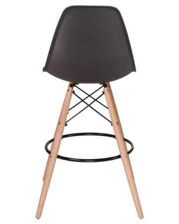 Стул барный DSW BAR ножки светлый бук темно-серый GR-04