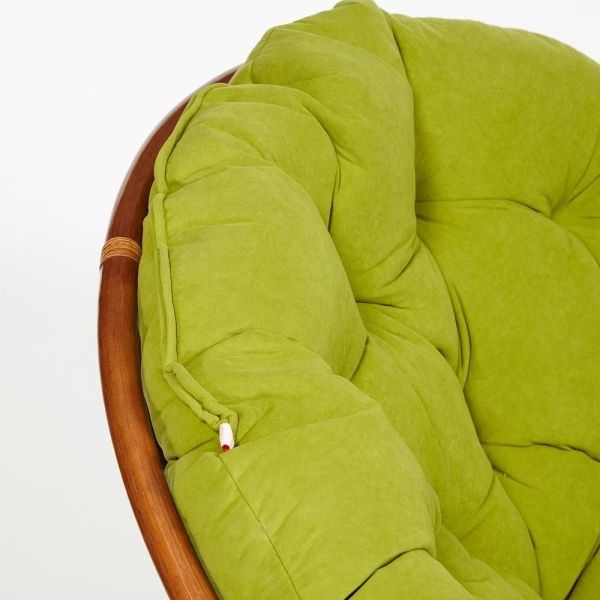 Кресло-качалка "PAPASAN" w 23 и 01 B с подушкой, орех, флок олива, 23