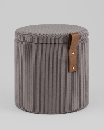 Пуф Руни XS с ящиком вельвет темно-серый