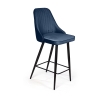 Стул полубарный Berg бархат синий, черный конус