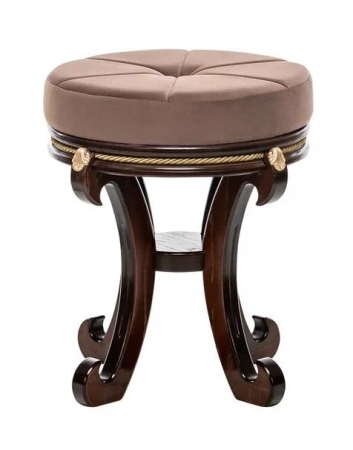 Банкетка Глория темное дерево и коричневый, дерево и ткань