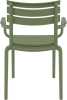 Кресло пластиковое Siesta Contract Paris оливковый