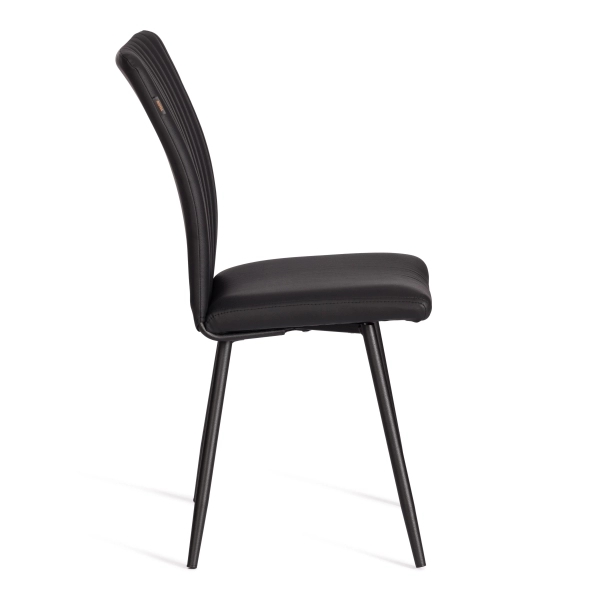 Стул обеденный Monte Carlo черный, экокожа и металл, мягкое сиденье, без подлокотников