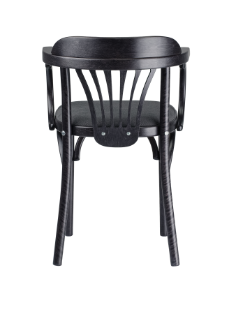 Деревянный стул Венский венге с мягким сиденьем из серой ткани М07