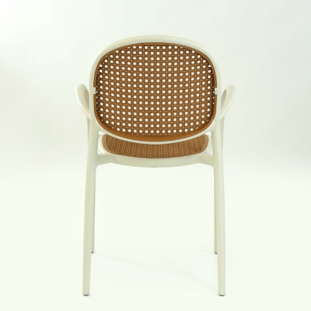 Кресло N-70 цвет белый с бежевой сеткой