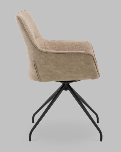 Кресло вращающееся Кимберли рогожка, замша бежевый