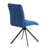 Стул обеденный Sweet велюр синий с черными ножками
