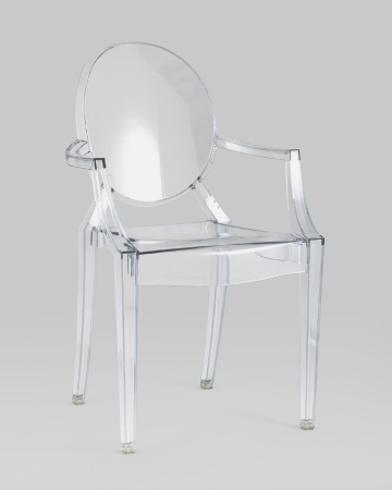 Стул Victoria Ghost с подлокотниками прозрачный