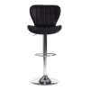 Стул барный AVIONIC черный, экокожа и металл, мягкое сиденье, без подлокотников