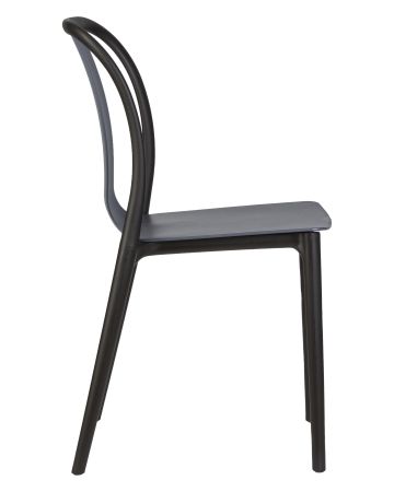 Стул обеденный ADAM черный, серо-голубой