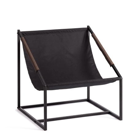 Кресло Charli коричневый, ткань и металл, мягкое сиденье, с подлокотниками