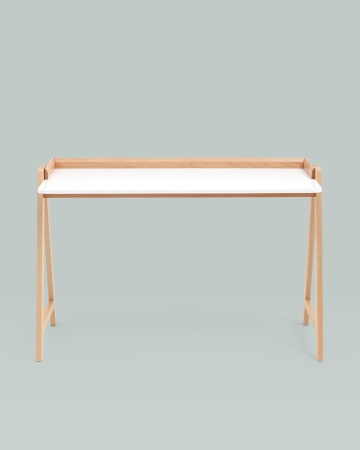 Стол письменный Pyramid 118*53 белый/светлое дерево