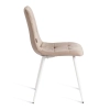 Стул CHILLY бежевый, велюр и металл, мягкое сиденье, без подлокотников