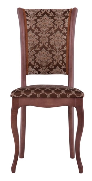 Стул С6 стул (тон 317) темно-коричневый, ткань андрис шоколад комби