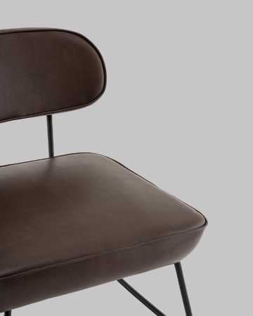 Кресло Kate new ткань экокожа коричневый