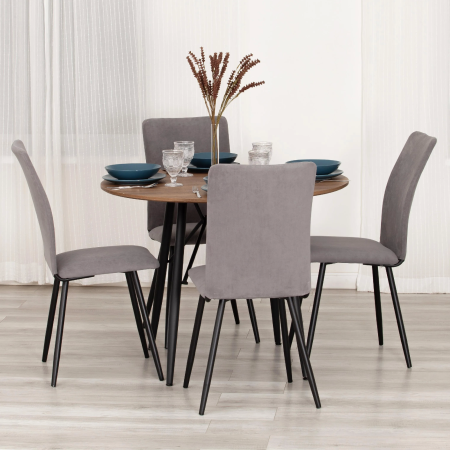 Стул обеденный La Rousse темно-серый флок