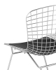 Стул обеденный Bertoia хромированный с черной подушкой