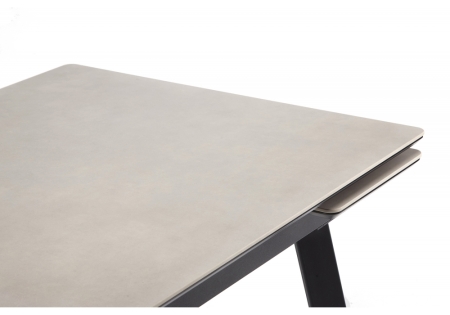 Керамический стол Норман 140(200)х80 carmen light grey, черный