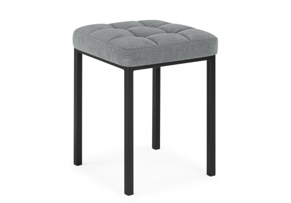 Табурет Байя микровелюр катания сильвер, черный