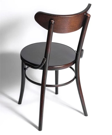 Деревянный стул венский Luna темный орех с твердым сиденьем