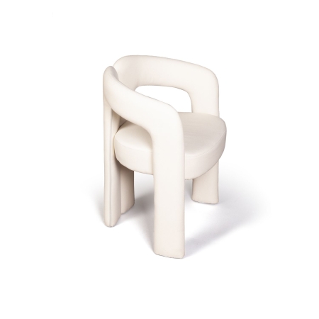 Полукресло Angie, ткань, велюр молочный