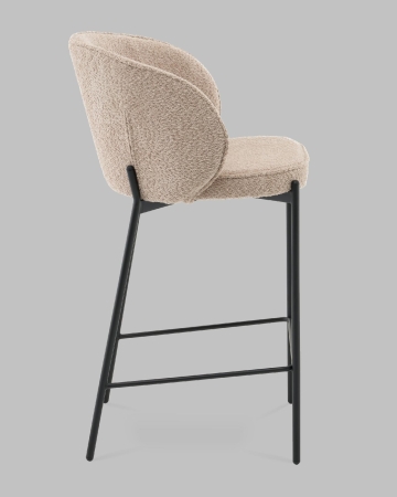 Стул полубарный Тисдейл букле бежевый