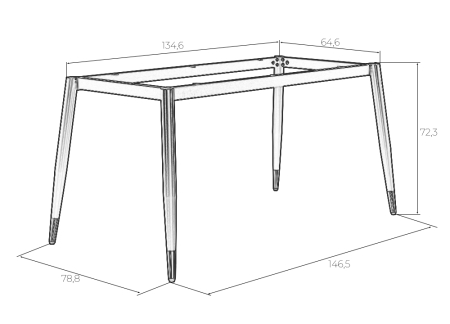 Подстолье обеденное LESTER